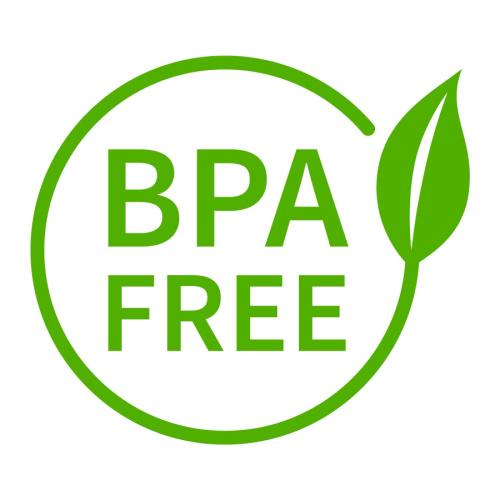 Picture of a graphic showing a circle with a leaf at the end. It says:
BPA
FREE